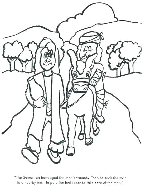 463x607 The Good Samaritan Coloring Pages