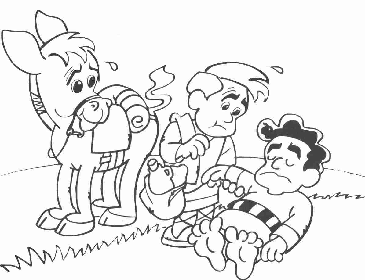 1195x918 Exciting Good Samaritan Coloring Page Parable Of The Also