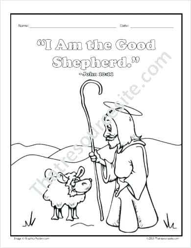 390x506 Good Shepherd Coloring Pages Free The Good Shepherd Coloring Pages