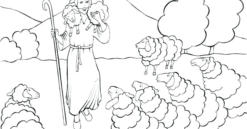 860x450 Jesus The Good Shepherd Coloring Pages Plus The Good Shepherd