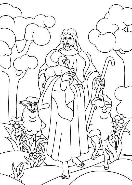 538x749 Shepherd And Sheep Coloring Page Lesson Five The Good
