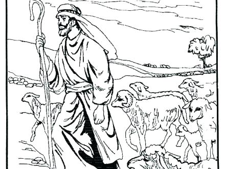 440x330 Shepherd Coloring Pages In The Good Shepherd Coloring Page