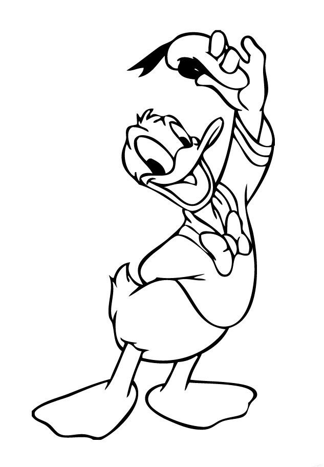 633x912 Donald Saying Goodbye Coloring Page Boys Pages