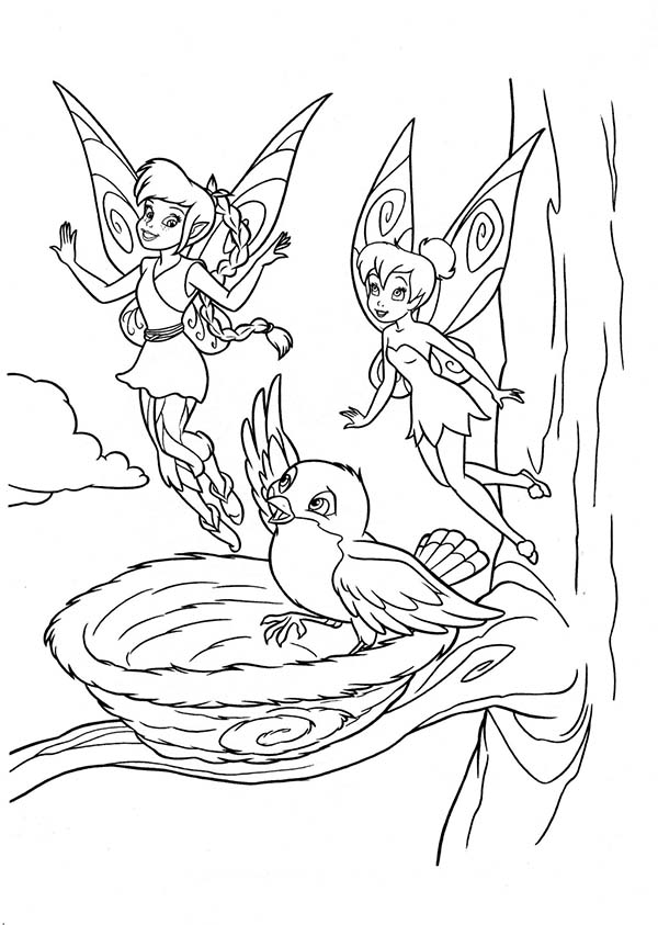 600x843 Tinkerbell And Fawn Say Goodbye To A Bird In Disney Fairies