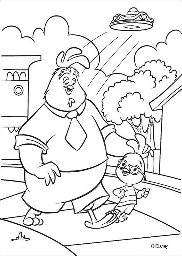 607x850 Chicken Little Says Goodbye Coloring Pages