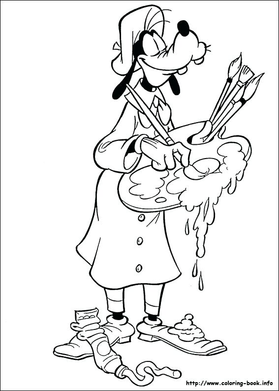 567x794 Elegant Disney Goofy Coloring Pages Or Goofy Pictures To Print