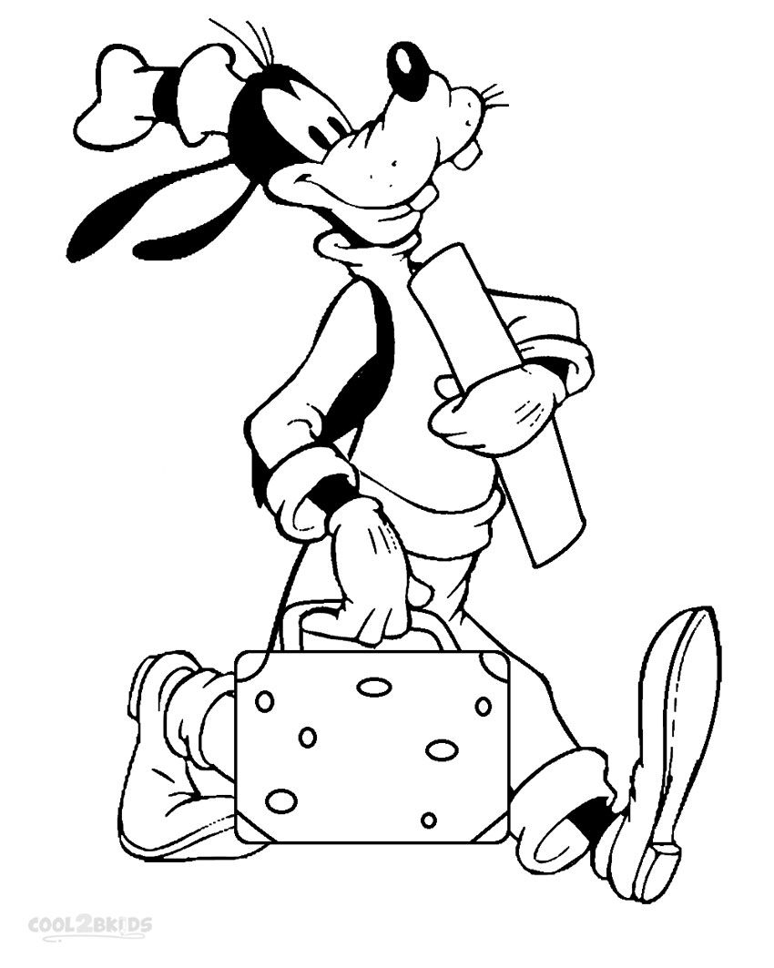 850x1063 Goofy Coloring Pages On Goofy Coloring Pages