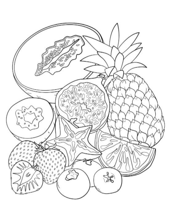 556x720 Adult Coloring Pages Fruit Fruit Adult Coloring Pages Google