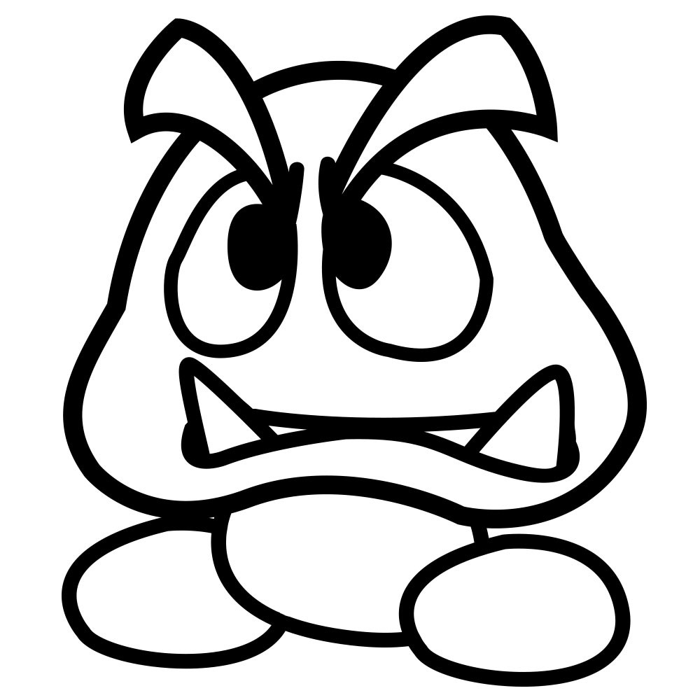 Goomba Coloring Page at GetDrawings | Free download