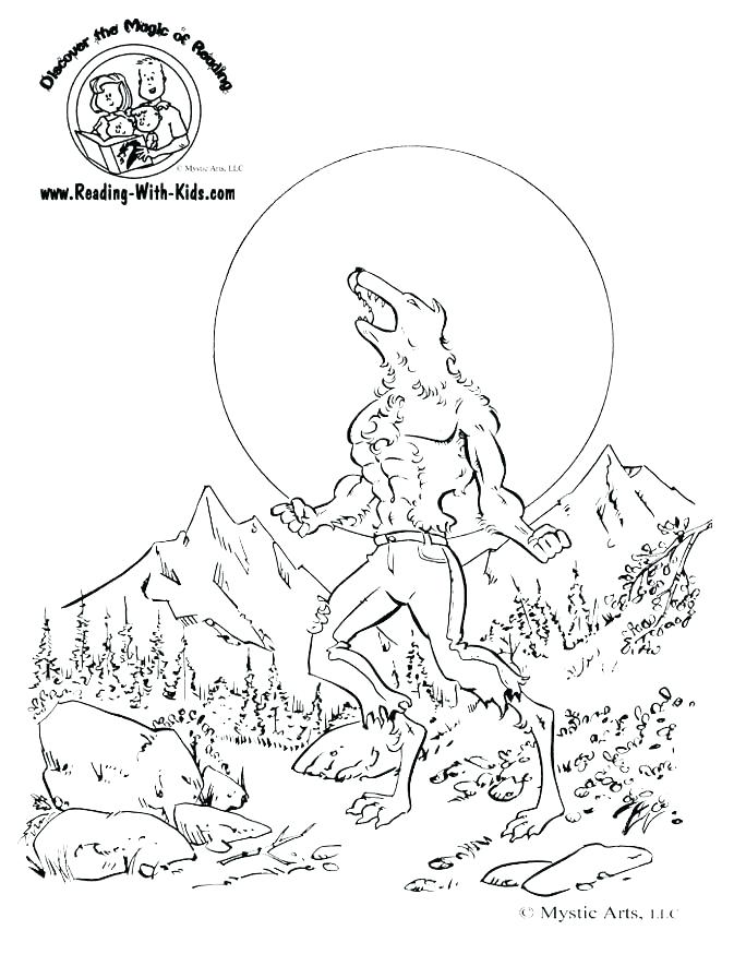 684x885 Goosebumps Coloring Pages Printable Werewolf Coloring Page