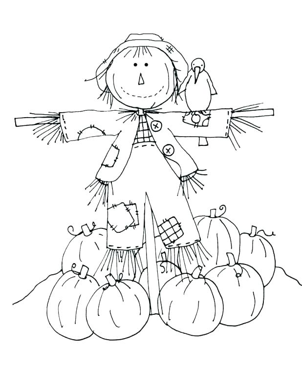 618x754 Scarecrow Coloring Pages To Print Scarecrow Coloring Page Photos