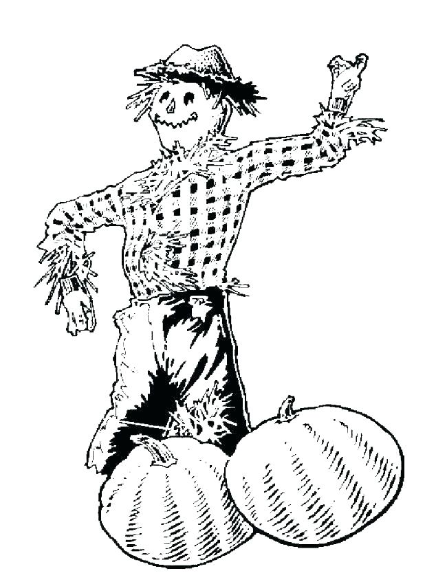 618x850 Scarecrow Coloring Pages Printable