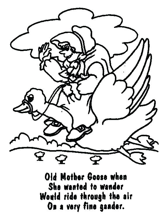 576x747 Goose Coloring Page Goose Coloring Page Mother Goose Coloring