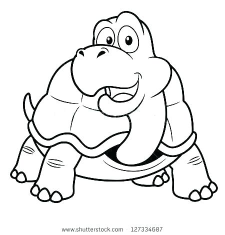 450x470 Tortoise Coloring Page
