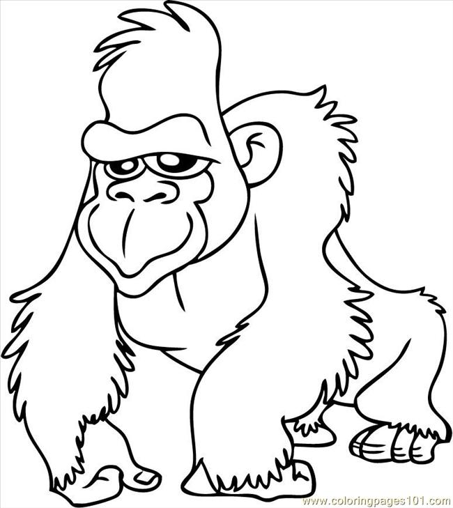 650x729 Coloring Page Free Gorilla Coloring Pages Gorilla