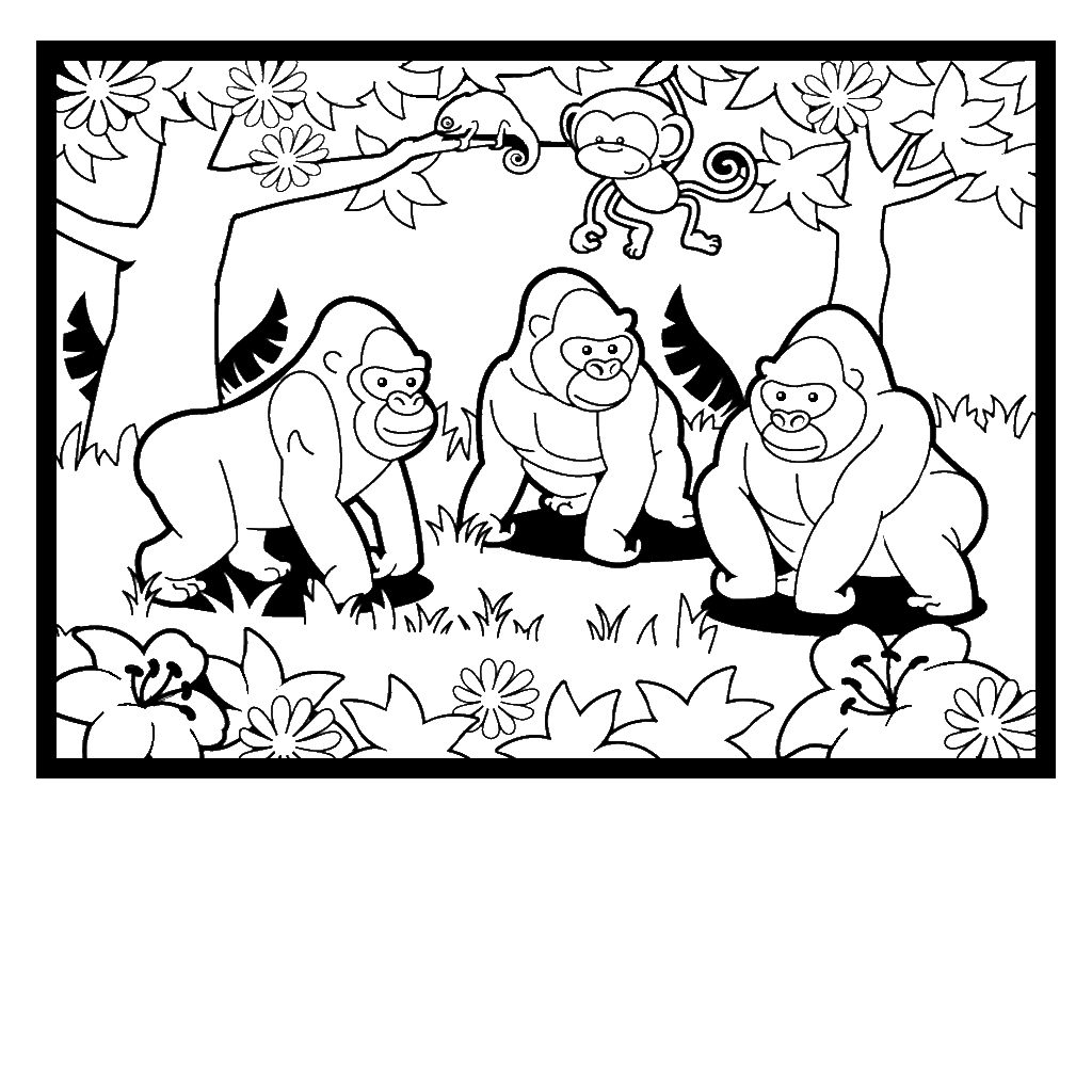 1024x1024 Greatest Gorilla Coloring Pages Wonderful Cool