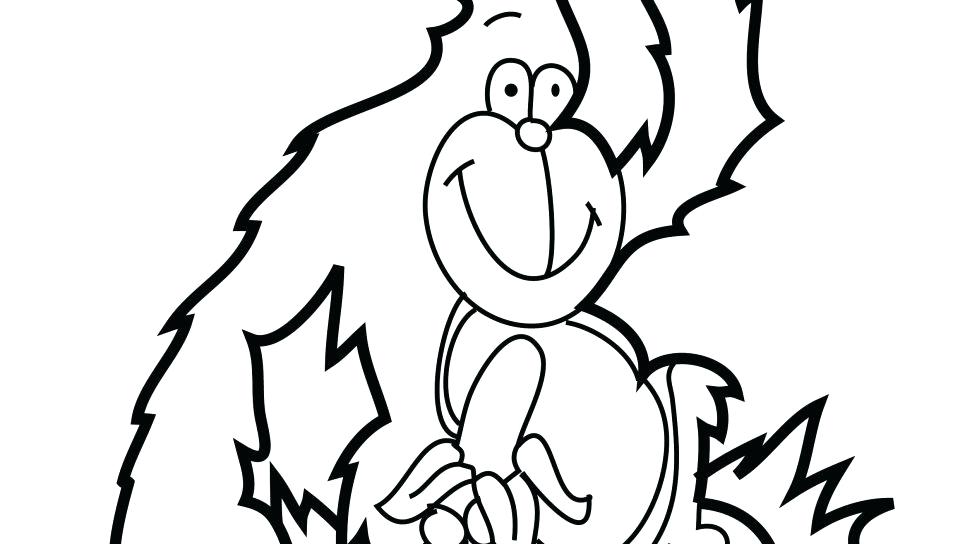 960x544 Gorilla Coloring Pages Gorilla Coloring Pages For Preschoolers