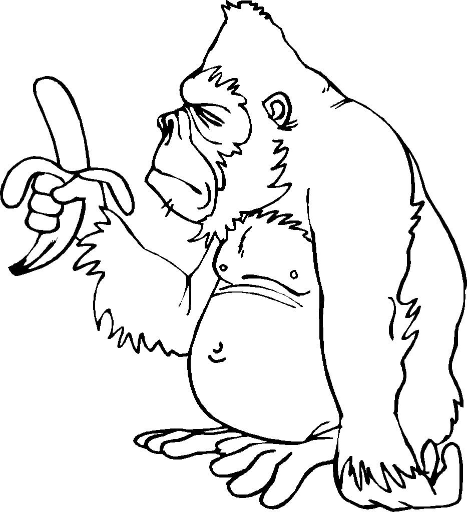 933x1024 Gorilla Coloring Pages Luxury Kids N Fun Logo And Design Ideas