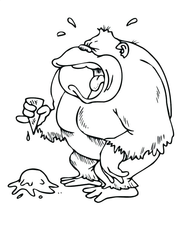 600x775 Gorilla Coloring Pictures Gorilla Coloring Pages With Gorilla