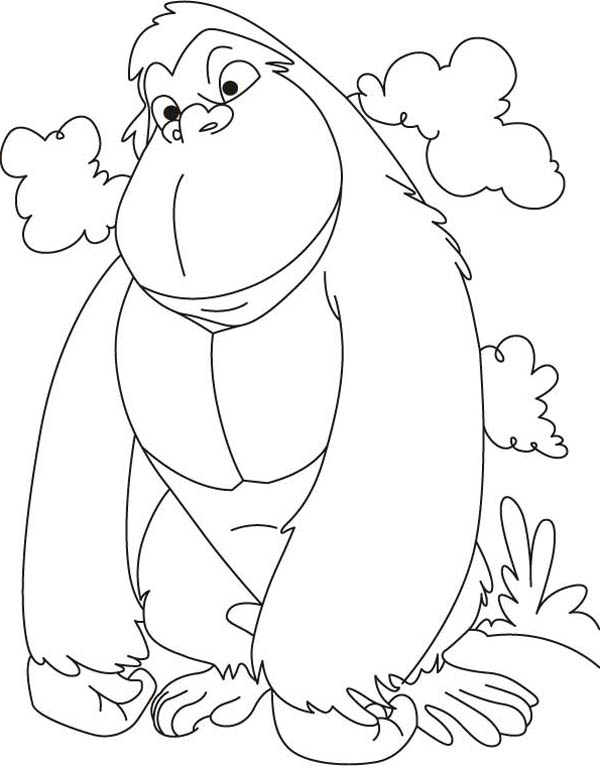 600x766 Tarzans Animal Parents Gorilla Coloring Page Free Printabl