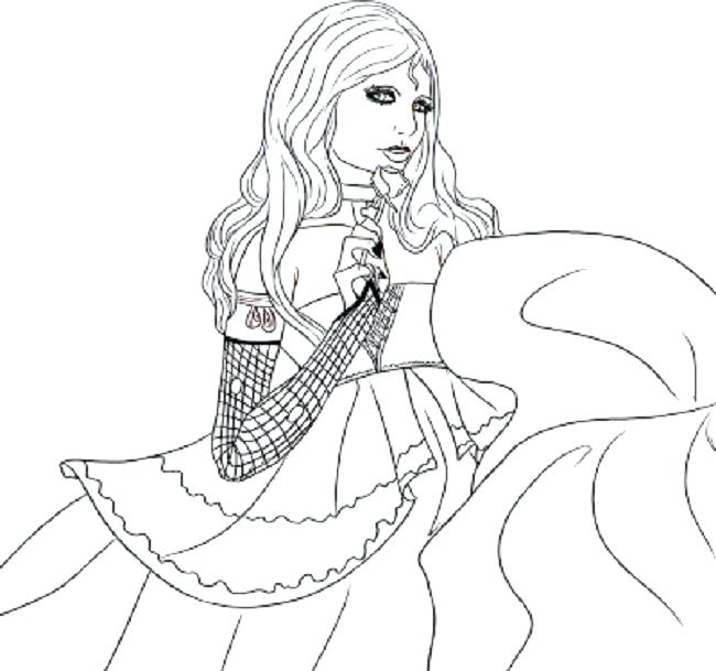 650x609 Goth Coloring Pages