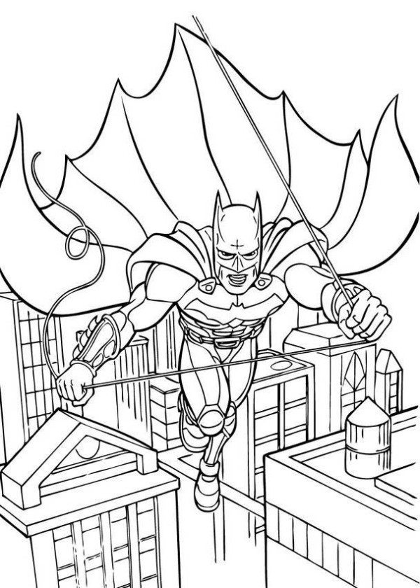 600x840 Batman Gotham City Coloring Pages