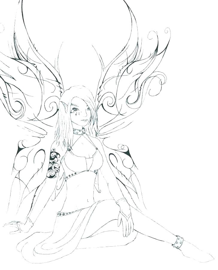 728x901 Goth Coloring Pages Gothic Fairy Colouring Pages
