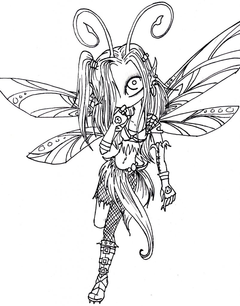 803x1024 Fairies Coloring Pages For Adults