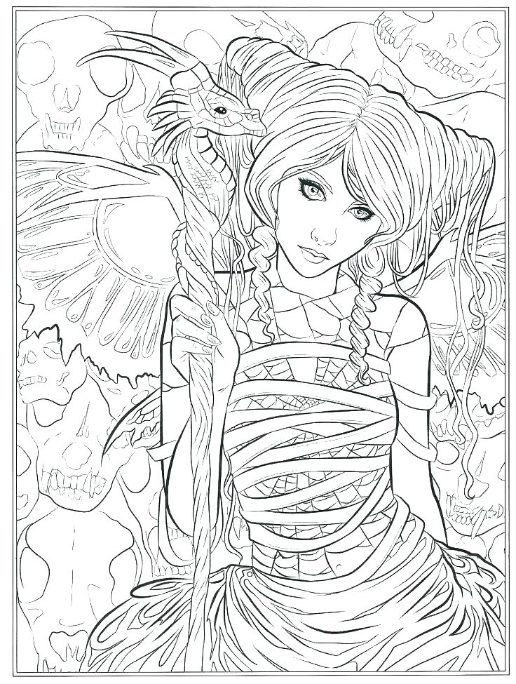 736x975 Goth Coloring Pages Goth Fairy Coloring Pages For Adults Ideas