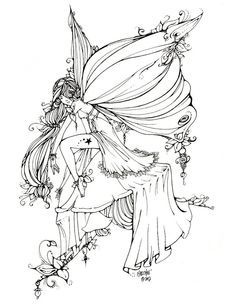236x306 Goth Fairy Coloring Pages For Adults