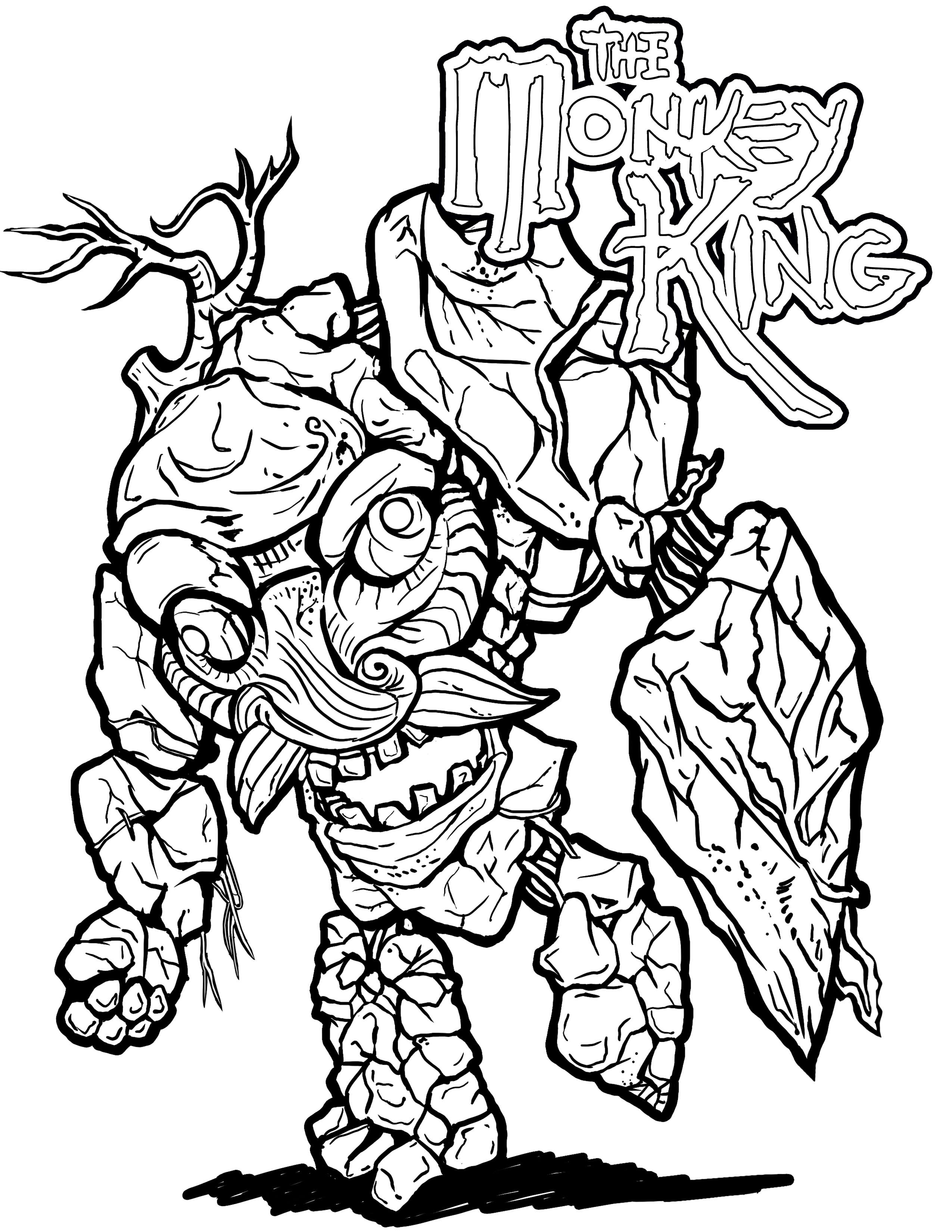 2550x3300 Coloring Pages Official World Of Monkey King Join