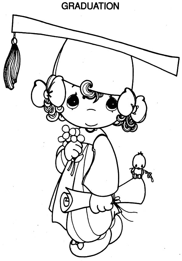 600x858 Little Going To Graduation Party Coloring Pages Color Luna In Idea