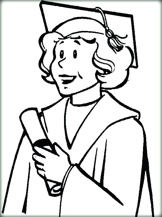 564x757 Graduation Coloring Pages Graduation Coloring Pages To Print