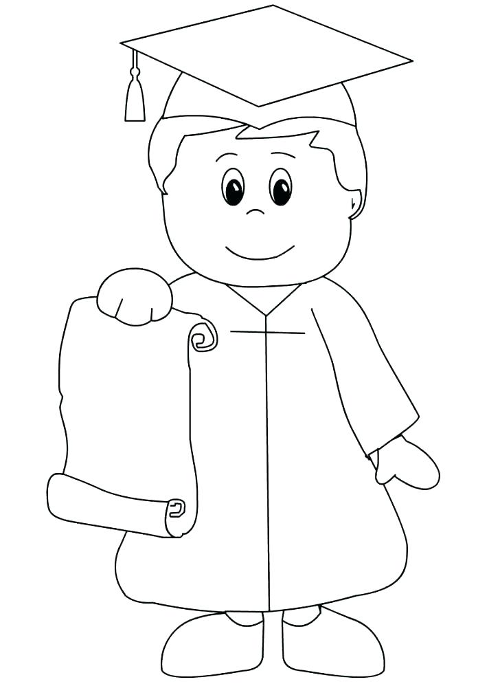 728x995 Graduation Coloring Pages Kindergarten Graduation Coloring Pages