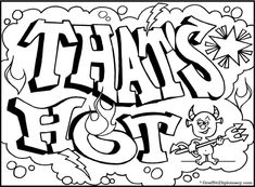 235x173 Kid Power Free Graffiti Coloring Page, Free Printable, Colouring