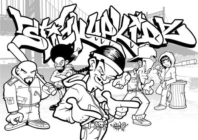 840x594 Graffiti Words Coloring Pages For Teenagers Color Bros