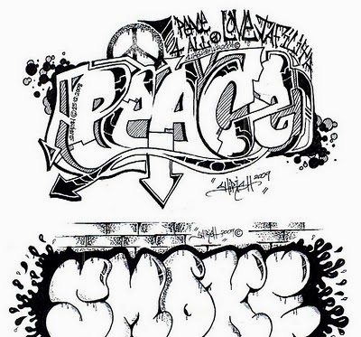 400x373 Gangster Love Coloring Pages Graffiti Wall Graffiti Words Coloring