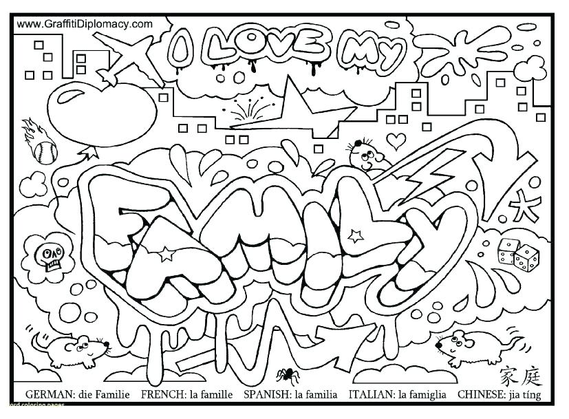 827x609 Coloring Pages With Words Word Coloring Pages Graffiti Words