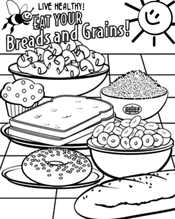 600x753 Whole Grains Coloring Pages