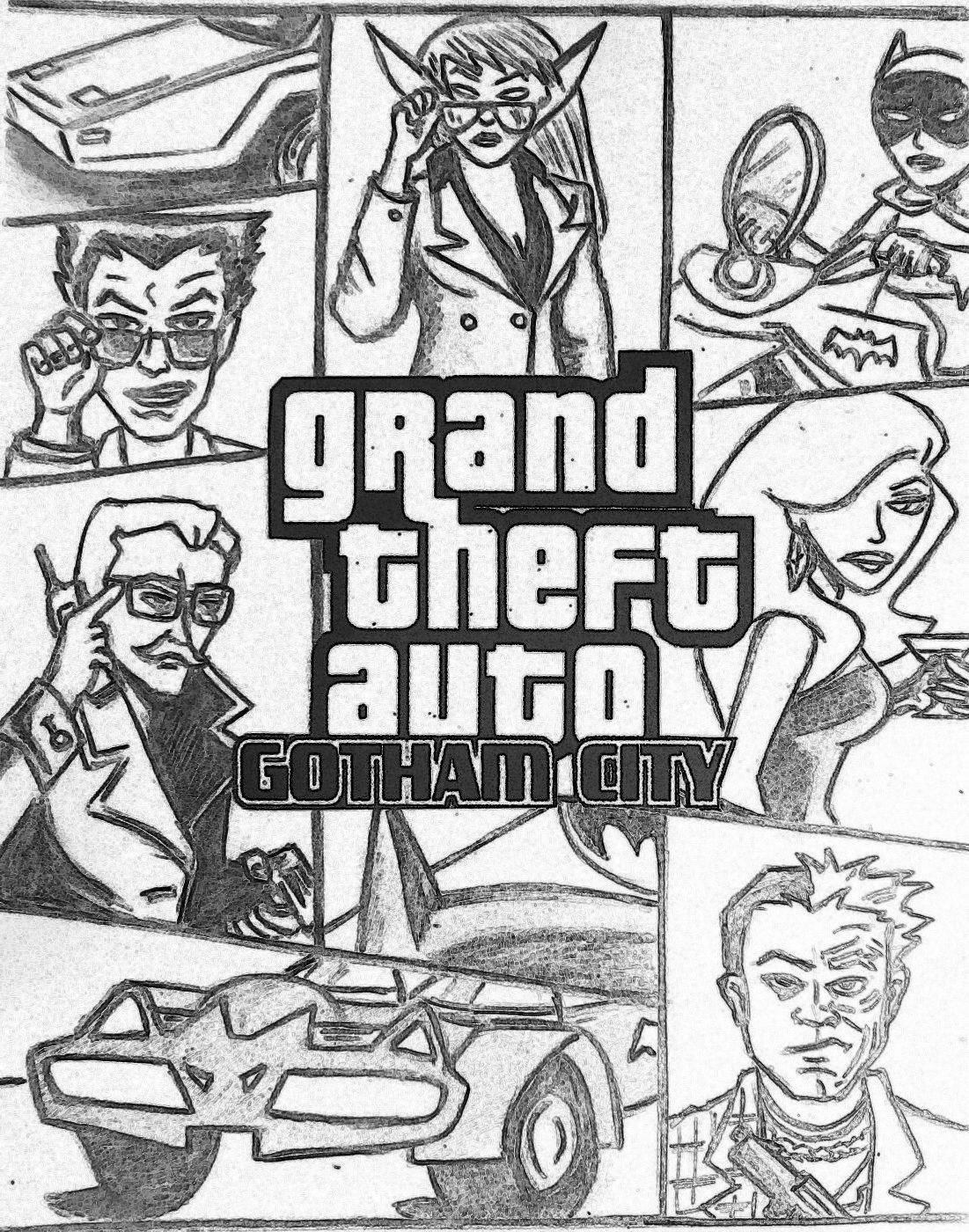 1101x1400 Gta Drawing Grand Theft Auto Coloring Pages