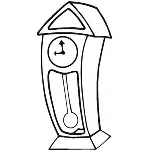 300x300 Grandfather Clock Coloring Page Picture Super Coloring P