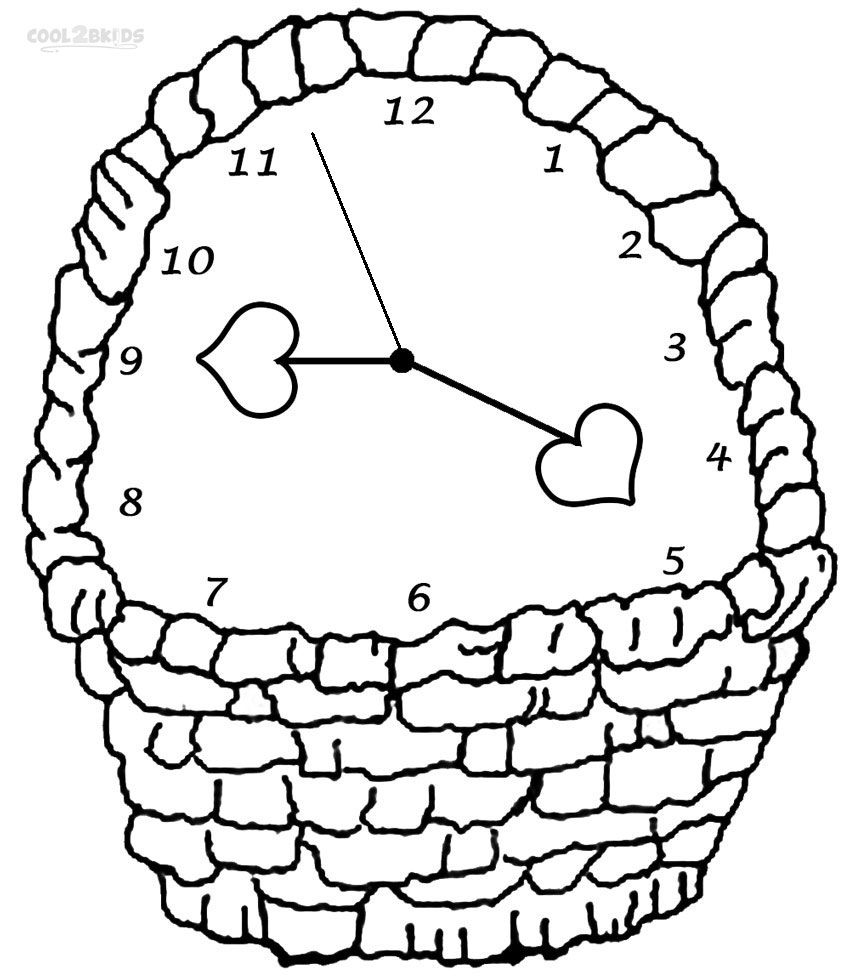 850x978 Printable Clock Coloring Pages For Kids