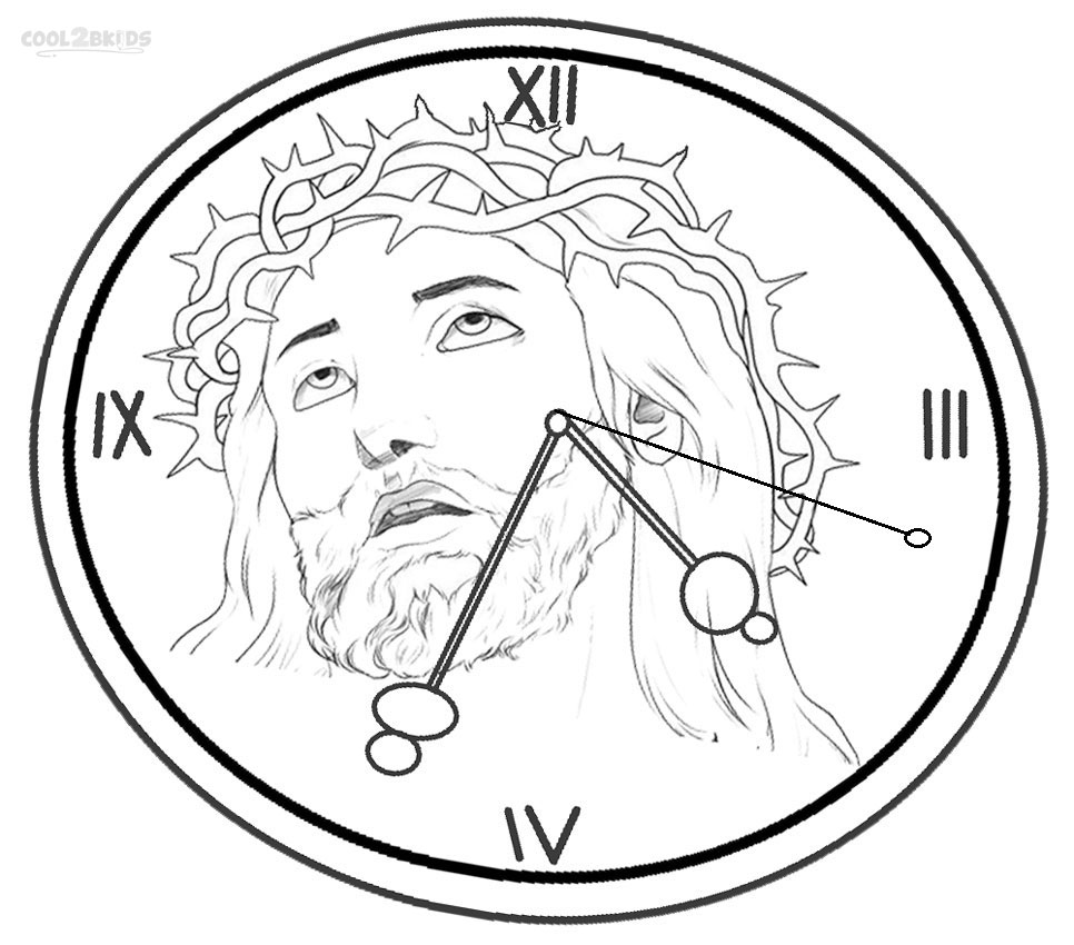 966x850 Printable Clock Coloring Pages For Kids