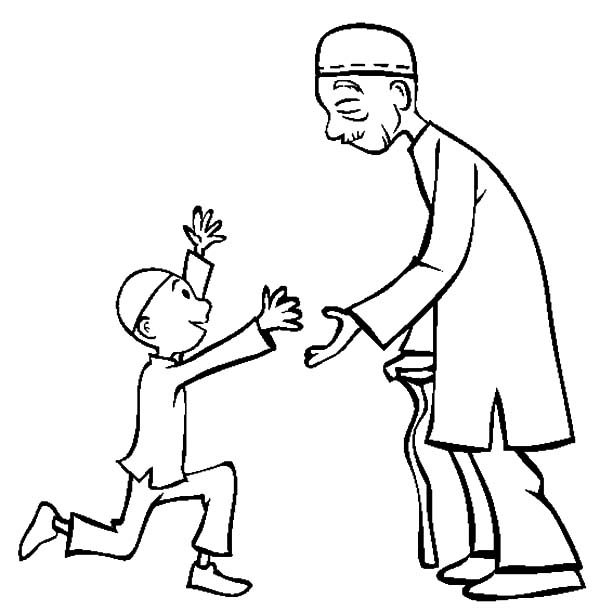 600x612 Me Welcoming My Grandfather Coloring Pages Color Luna