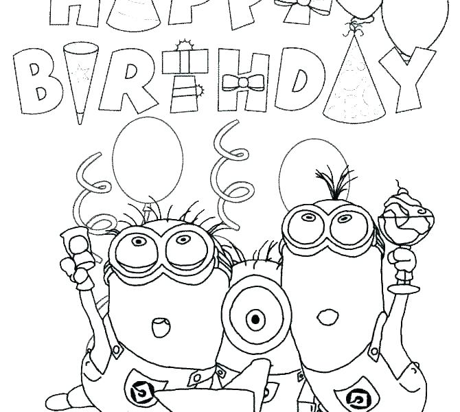 670x600 Happy Birthday Grandma Coloring Page