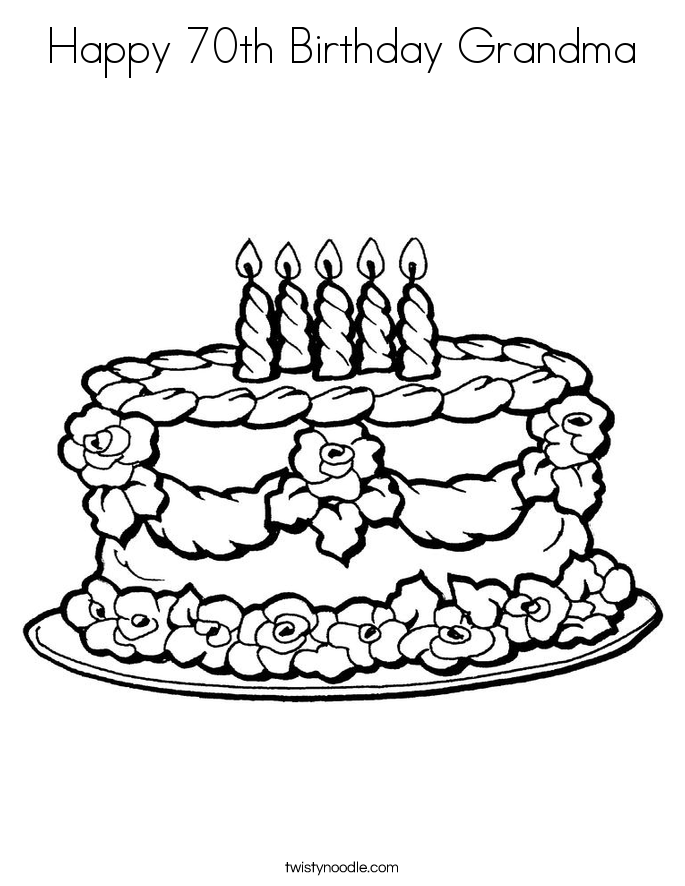 685x886 Happy Birthday Grandma Coloring Page