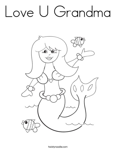 468x605 Love U Grandma Coloring Page