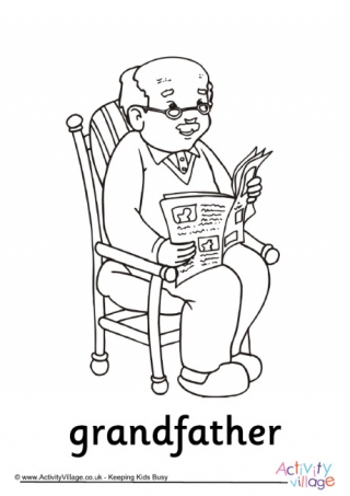 320x453 Grandparents' Day Colouring Pages
