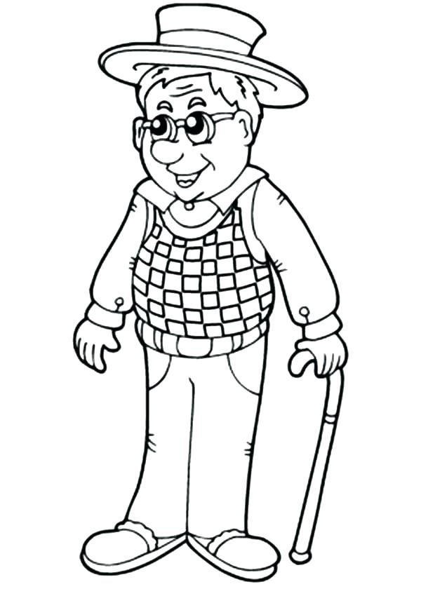 600x840 Fathers Day Coloring Pages For Grandpa Grandpa Coloring Pages