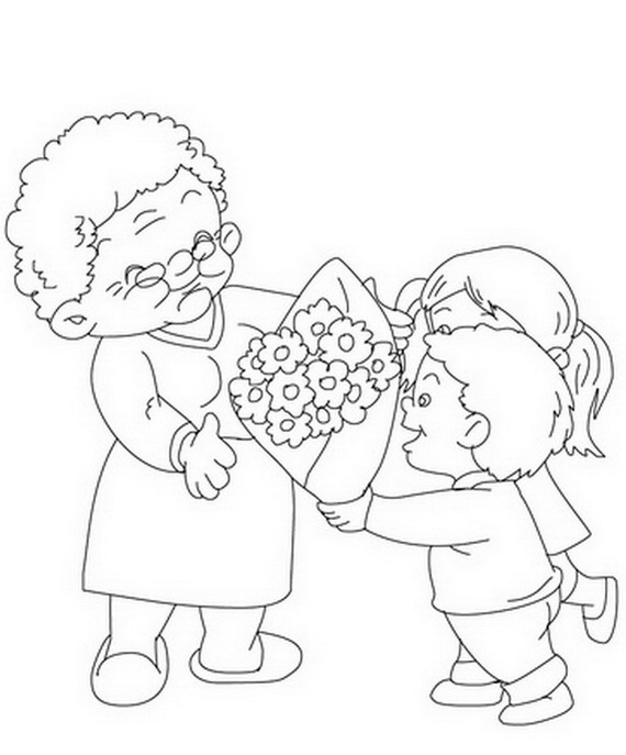 570x687 Grandparents Coloring Pages Free Grandparent Coloring Pages